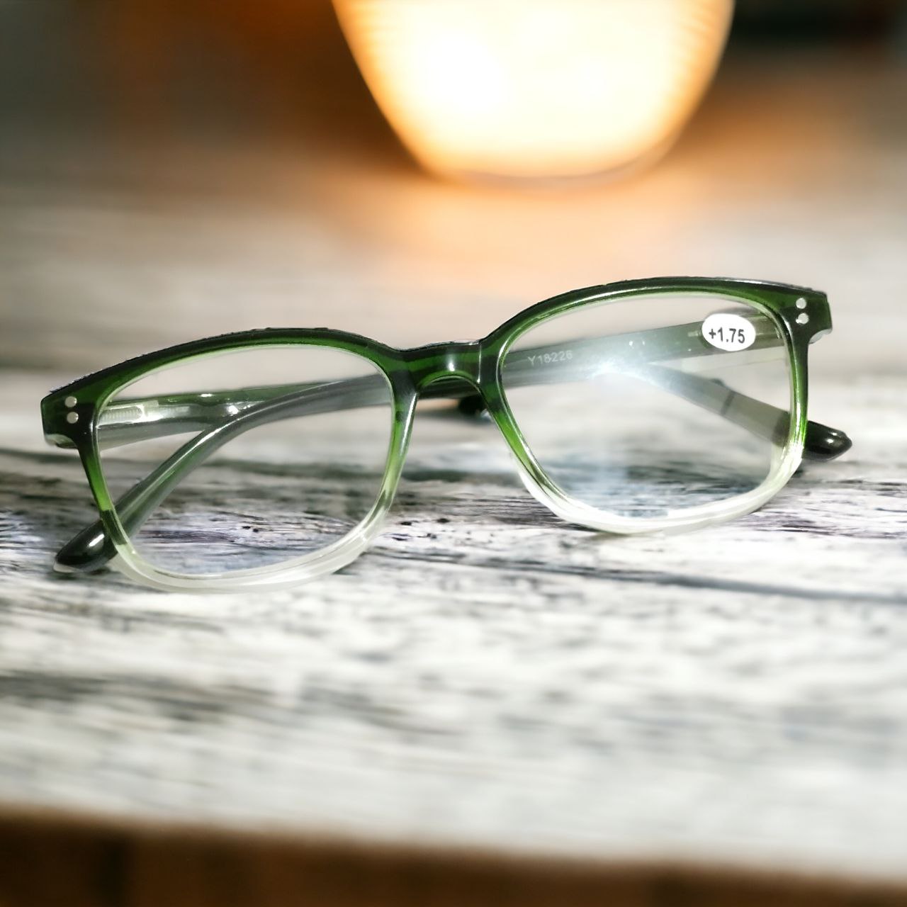 Fashion Rectangle Two Tone Transparent Reading Glasses