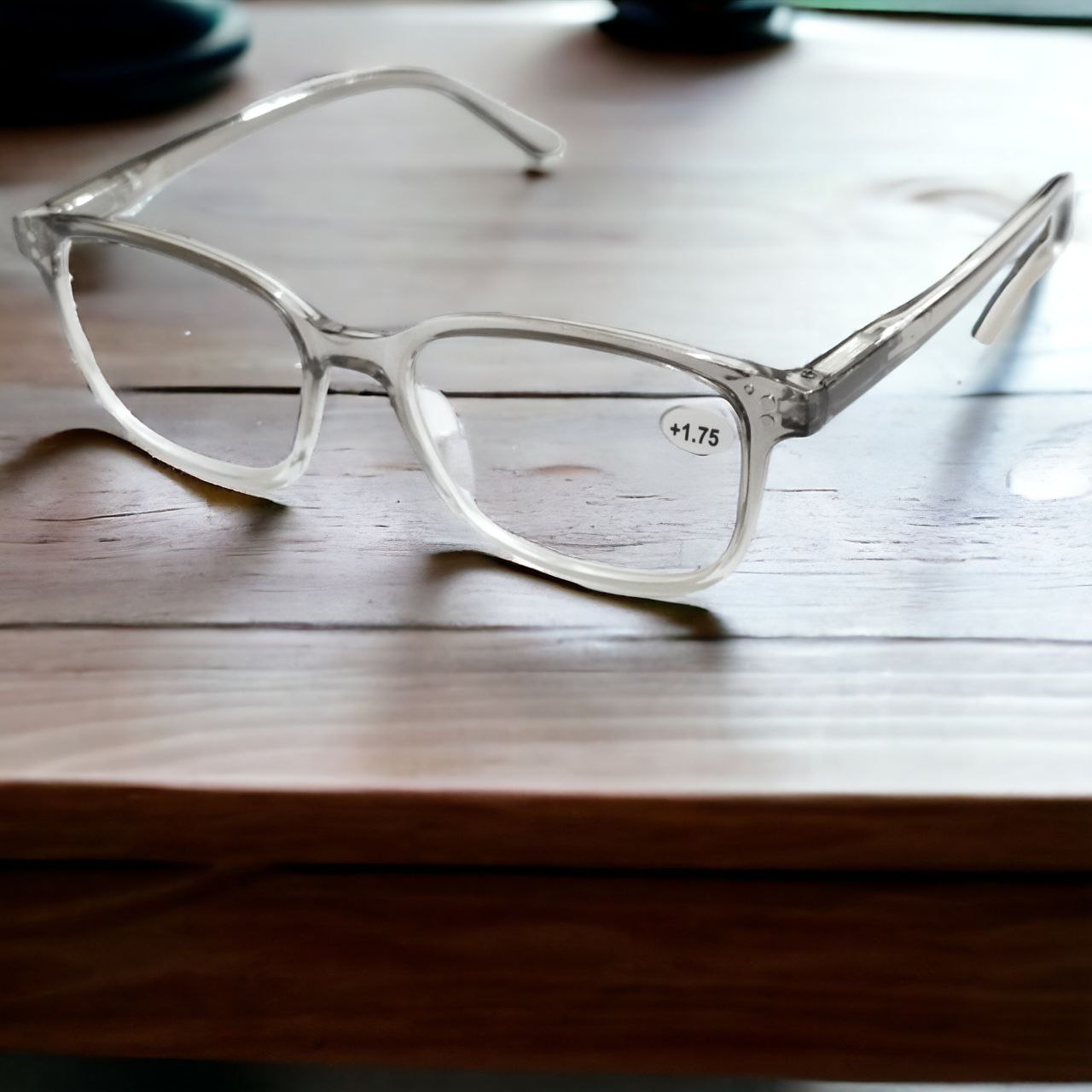 Fashion Rectangle Two Tone Transparent Reading Glasses