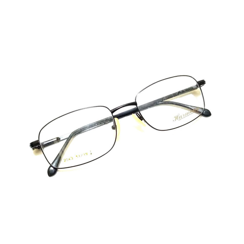 Elegant Black Full Frame Rectangle Progressive Glasses - Multifocal No Line Bifocal Lens  2043BK