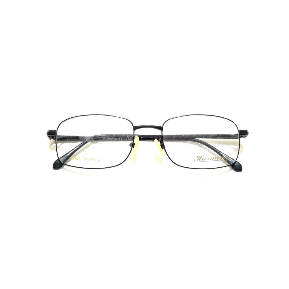 Elegant Black Full Frame Rectangle Progressive Glasses - Multifocal No Line Bifocal Lens  2043BK