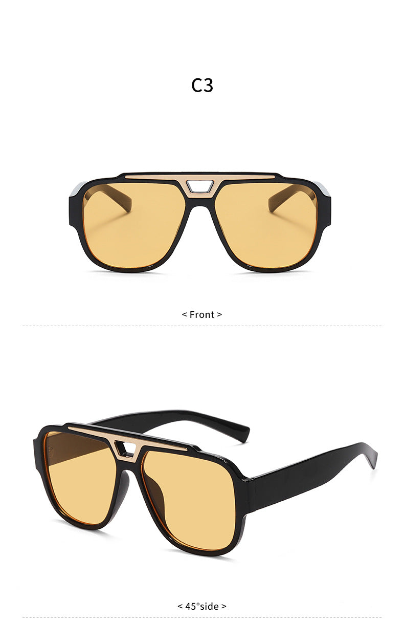 Chic Square-Frame UV400 Sunglasses - 2024 Fashion Trends with RX Customization