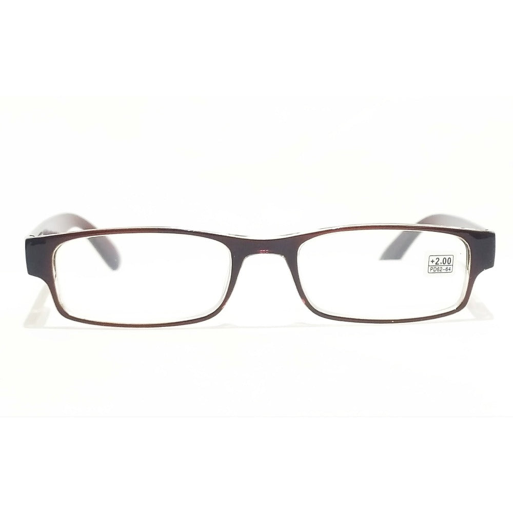 Brown Reading Glasses with Power +2.25