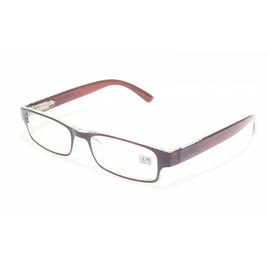 Brown Reading Glasses with Power +2.25