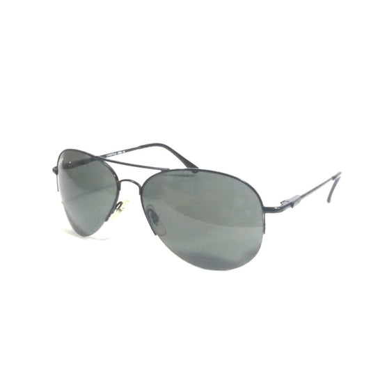 Black Pilot-Style Sunglasses with Polycarbonate UV400 Lenses