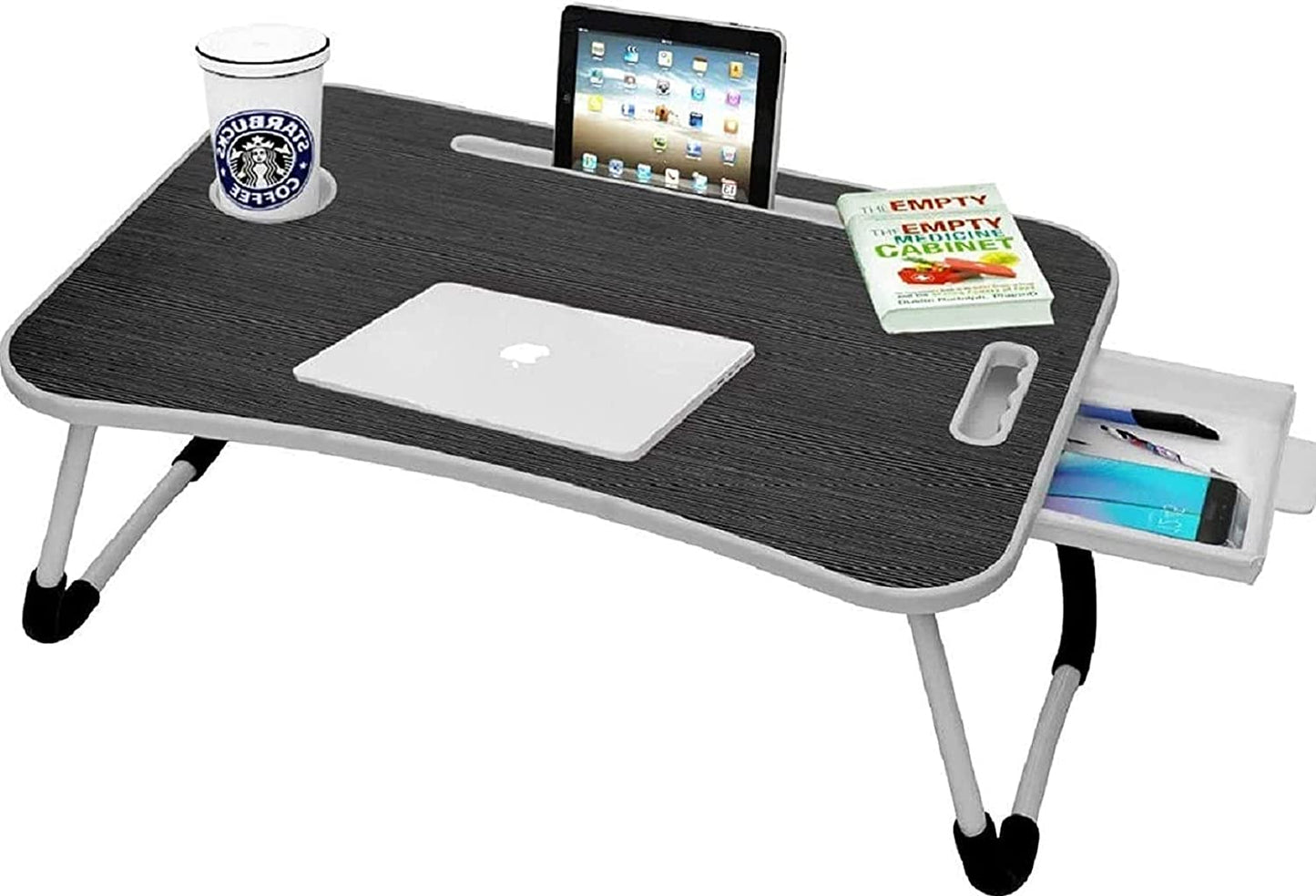 Foldable Multipurpose Laptop Table with Cup Holder | Drawer