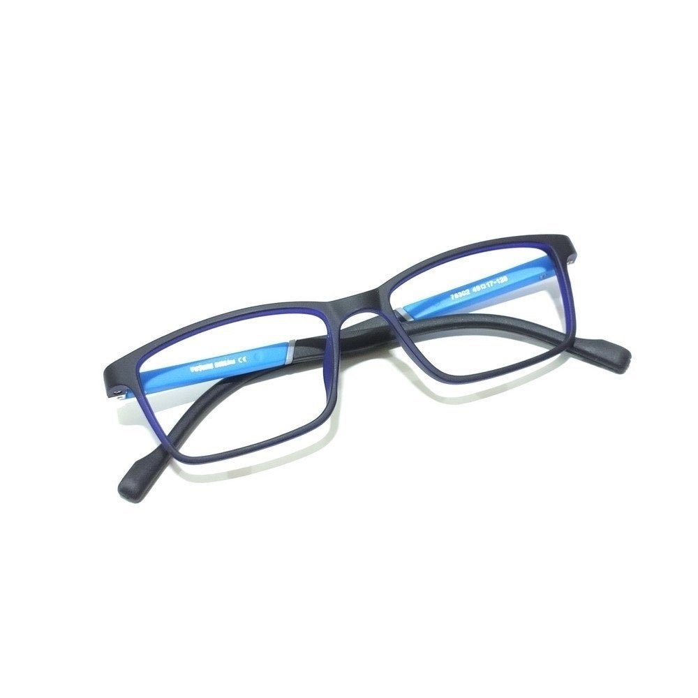 Black Blue Rectangle Kids Spectacle Frames Glasses for Kids 76302C7 for 3-8 Years Old Kids