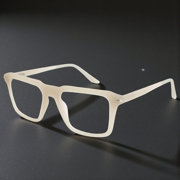 Frost Grey Rectangular Eyeglasses – Minimal, Lightweight & Premium ...