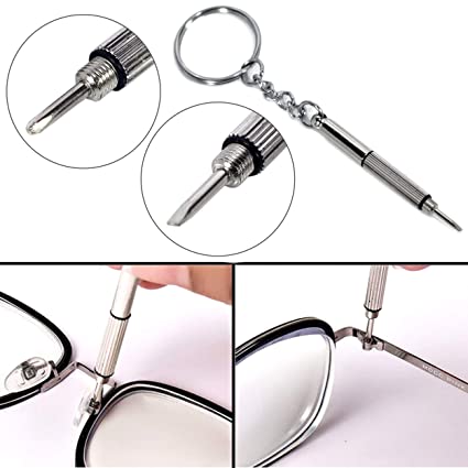3 in 1 Mini Precision Repair Screwdriver Multifunction Eyeglasses Sunglasses Jewelry Watches With Keychain