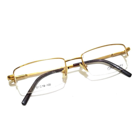 Luxurious Gold Supra Rectangle Progressive Glasses - Multifocal No Line Bifocal Lens 8396GO