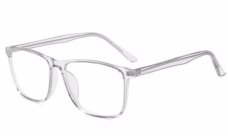 Grey Rectangle Transparent Glasses for Men Women Blue Light Glasses M8552