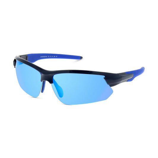 Pro-Performance Polarized Sport Sunglasses – Navy Blue Wrap-Around Shield for Cycling, Running, and High-Intensity Outdoor Athletics