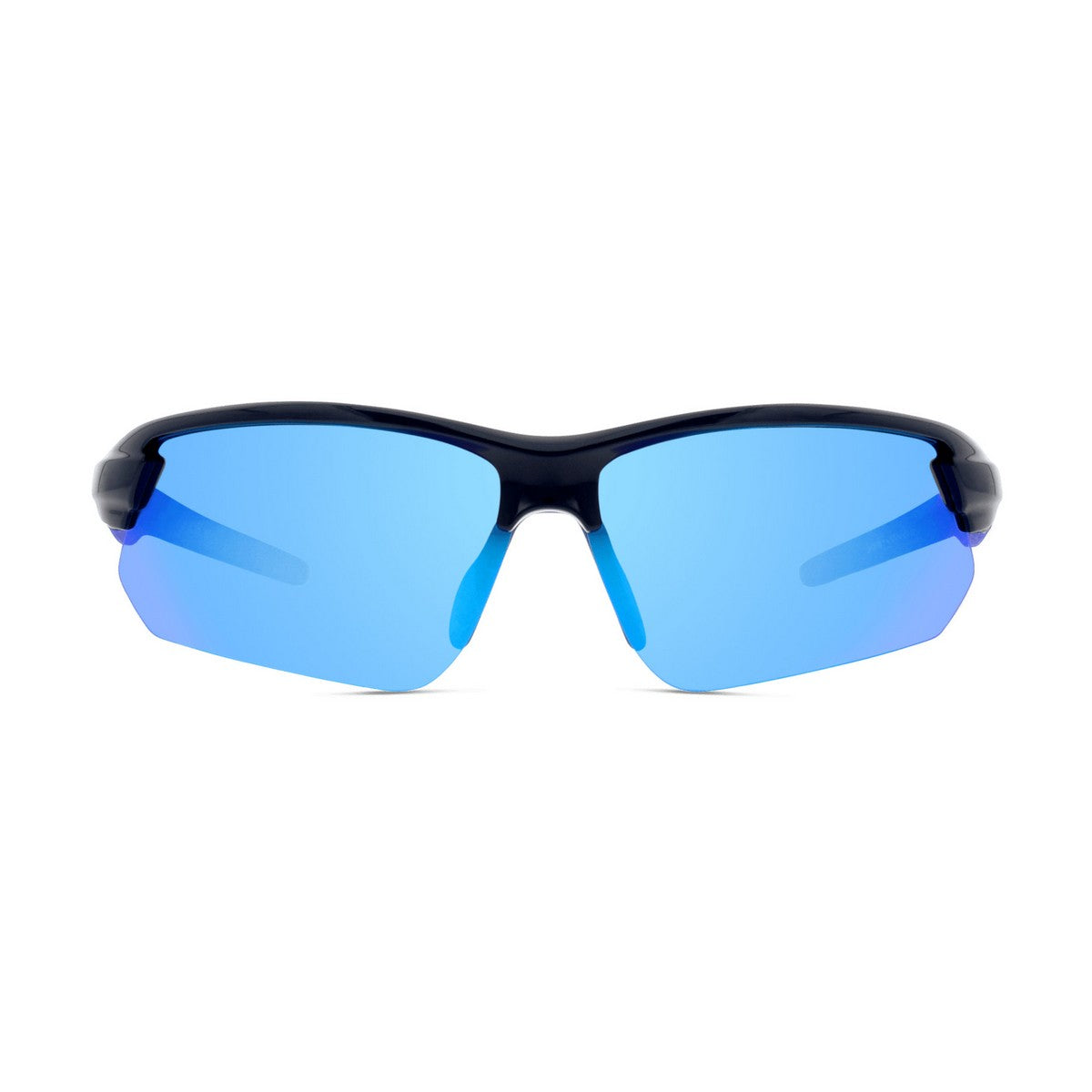 Pro-Performance Polarized Sport Sunglasses – Navy Blue Wrap-Around Shield for Cycling, Running, and High-Intensity Outdoor Athletics