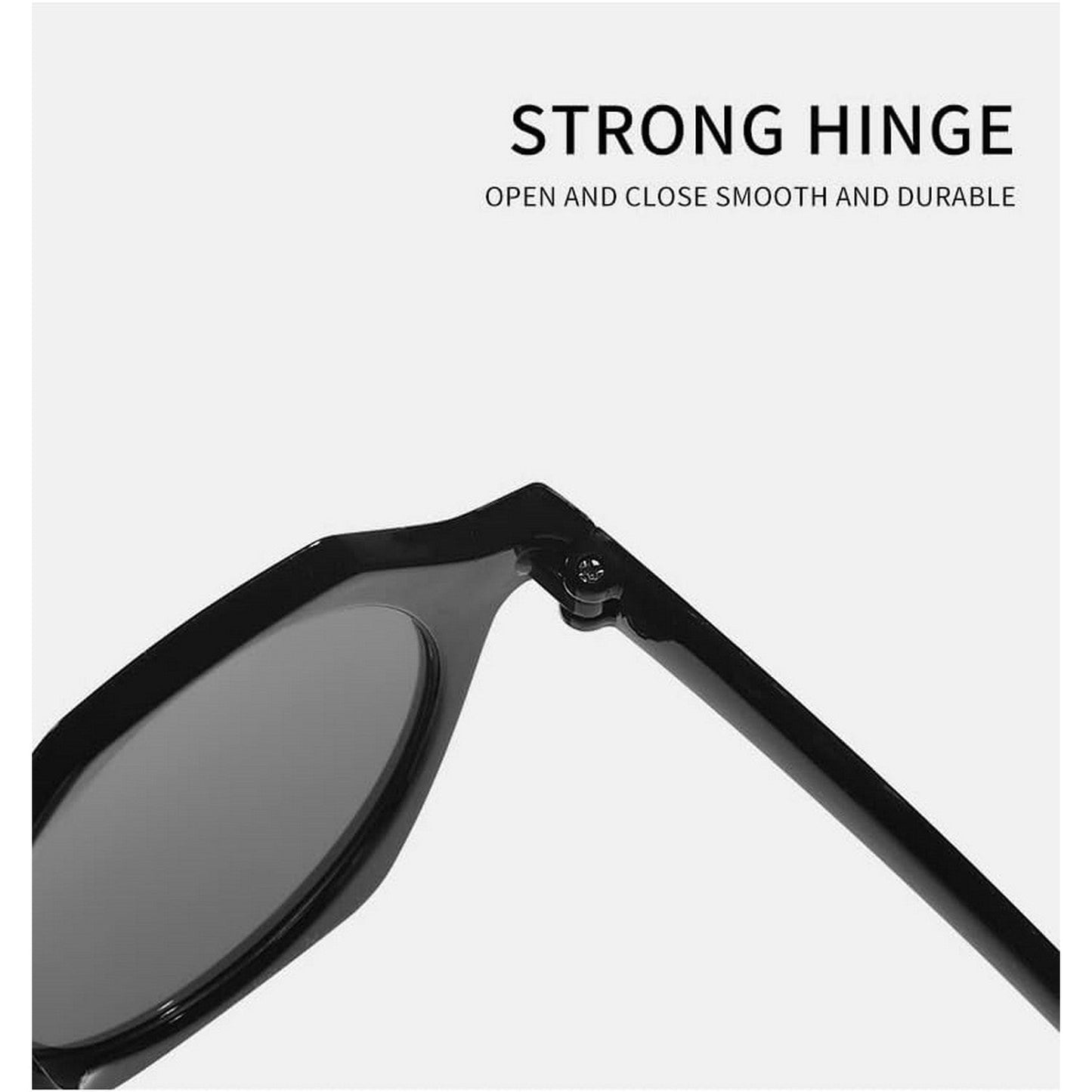 LunaShade Round Hexa Sunglasses for Men and Women Beach Glasses Transparent Pink