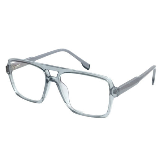 ARTView Transparent Grey Rectangle Eyeglass Frame for Men & Women – Model 983005