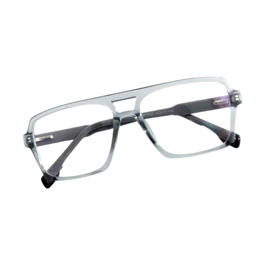 ARTView Transparent Grey Rectangle Eyeglass Frame for Men & Women – Model 983005