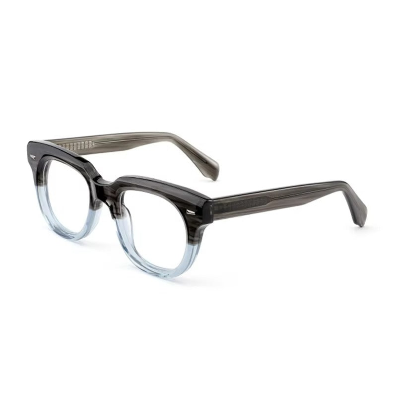 ARTISAN Luminor Grey-Blue round-lamination acetate eyewear side view with premium layered finish.