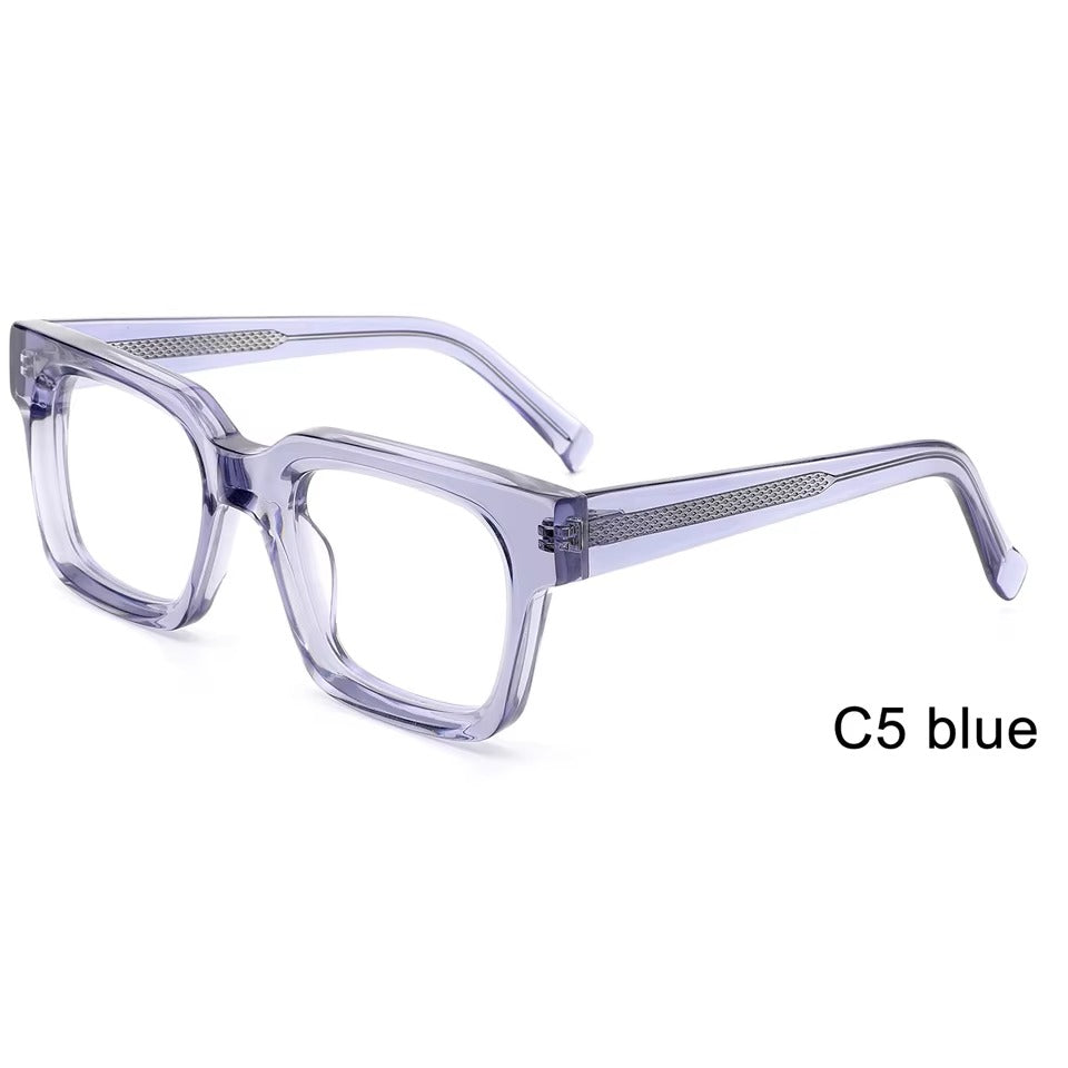 ART-SKILL Monarch – Handcrafted Bold Rectangular Acetate Glasses (52-23-145)