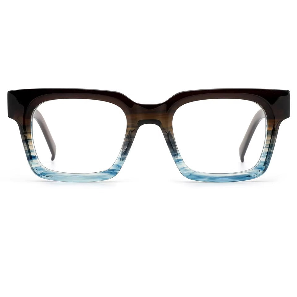 ART-SKILL Monarch – Handcrafted Bold Rectangular Acetate Glasses (52-23-145)