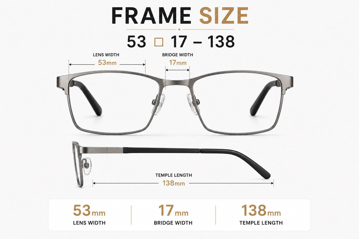 Premium Luxury Rectangle Grey Full Frame Glasses