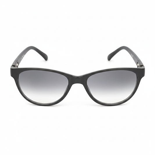 ARTView AV106 Glamorous Cat Eye Sunglasses | Lightweight TR90 Black Frame | Light Grey Gradient | Size 55mm (Medium-Large) | Power Ready