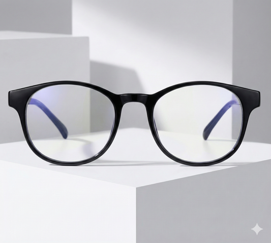 ARTView Black Round Progressive Multifocal Glasses for Men & Women – AV107