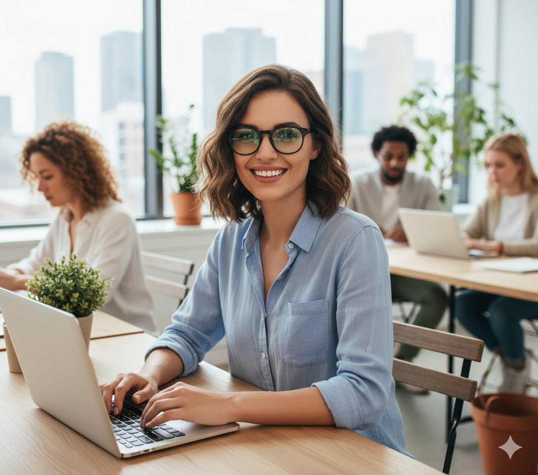 ARTView AV107 Classic Round Eyeglasses Frame - Black