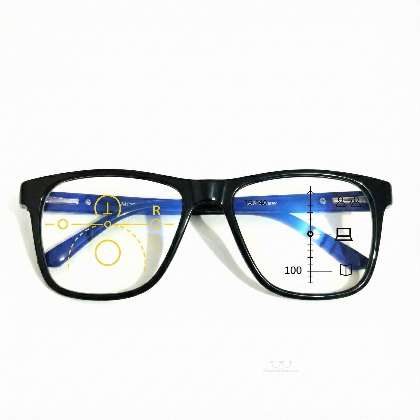 ARTView Large Square Progressive Multifocal Reading Glasses