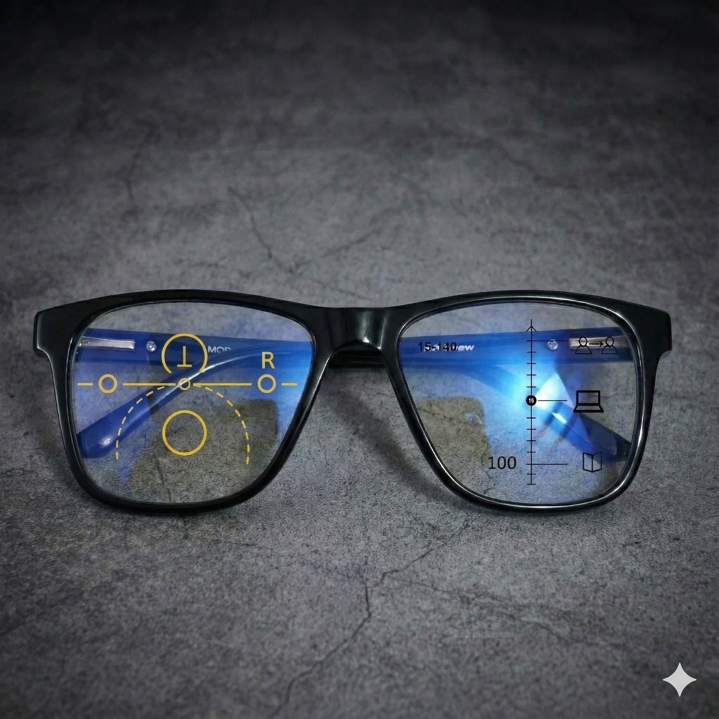 ARTView Large Square Progressive Multifocal Reading Glasses