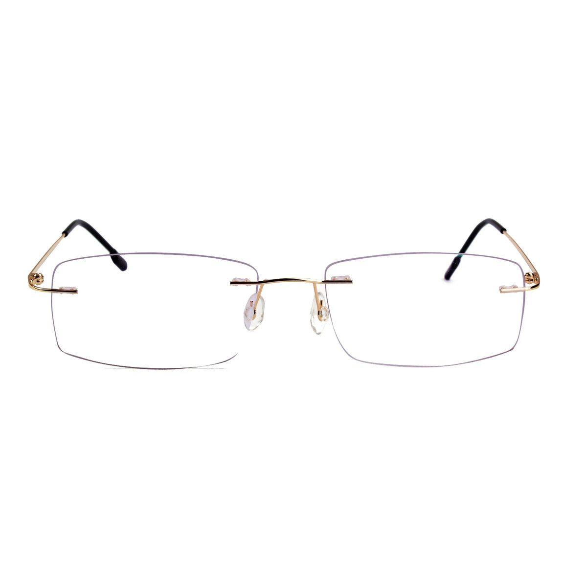 Groove Rimless Gold Rimless Frameless Rectangle Reading Glasses For Men Women ...
