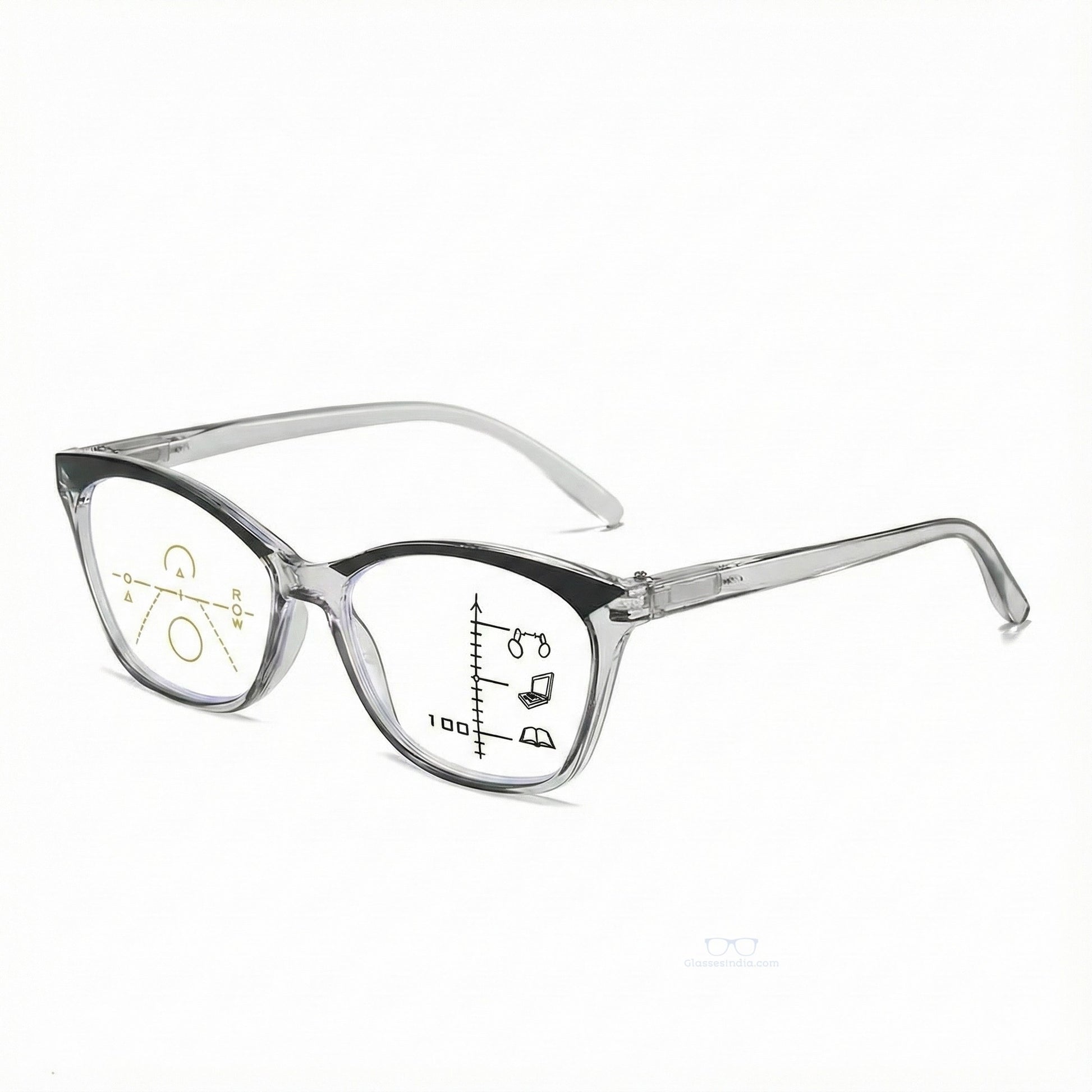 Grey Designer Progressive Reading Glasses