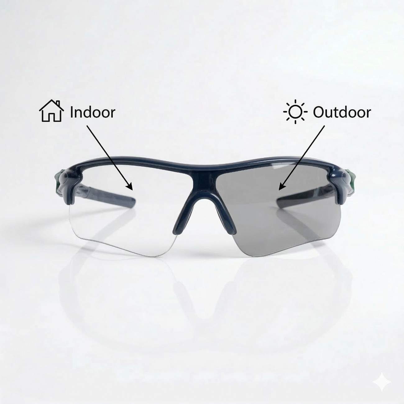 Day-Night Photochromic Cricket Sunglasses – Light Adapting Sports Eyewear