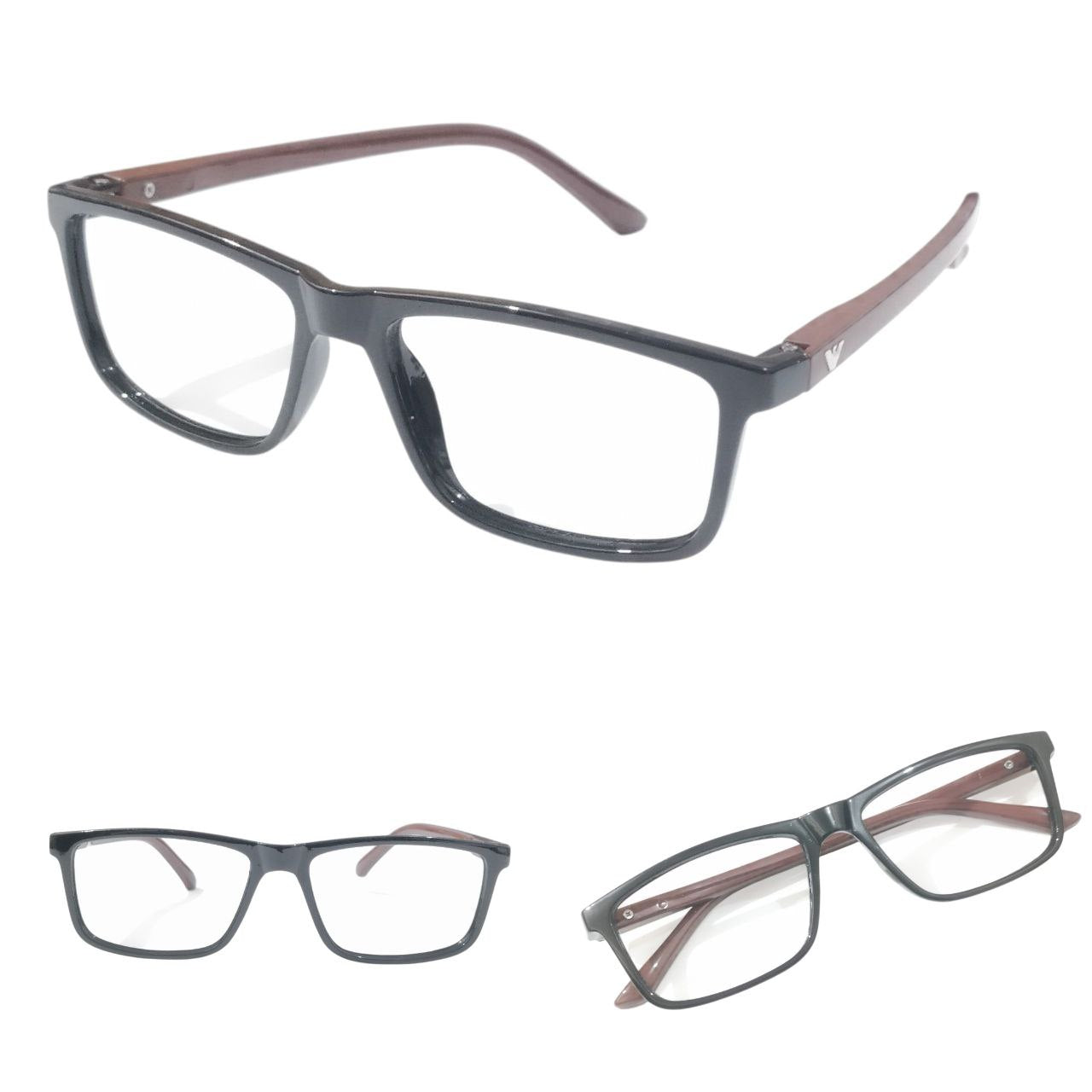 Large Rectangle Full Frame Ptosis Crutch Glasses 49-20 Model 1411