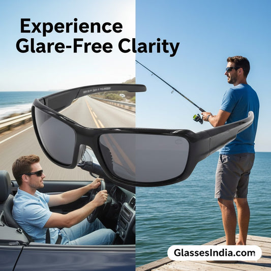 EYESafety Black Wraparound Cat 3 Polarized Sunglasses