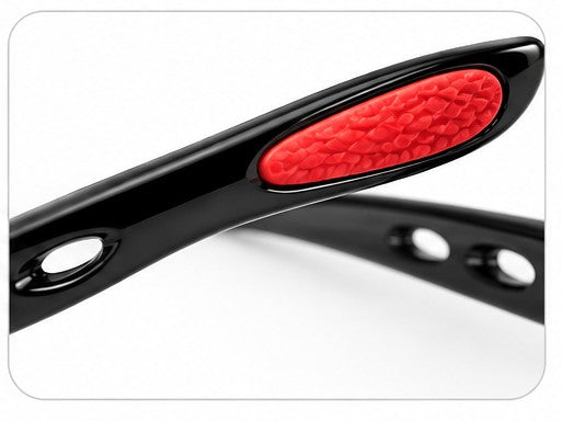 Black Red Mirror sports sunglasses alternate angle