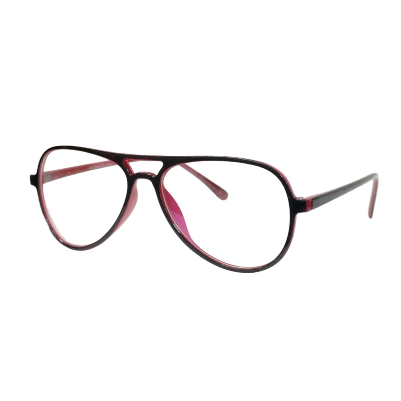 Black Red Pilot Style Full-Rim Eyeglasses – Stylish, Lightweight & Prescription Ready
