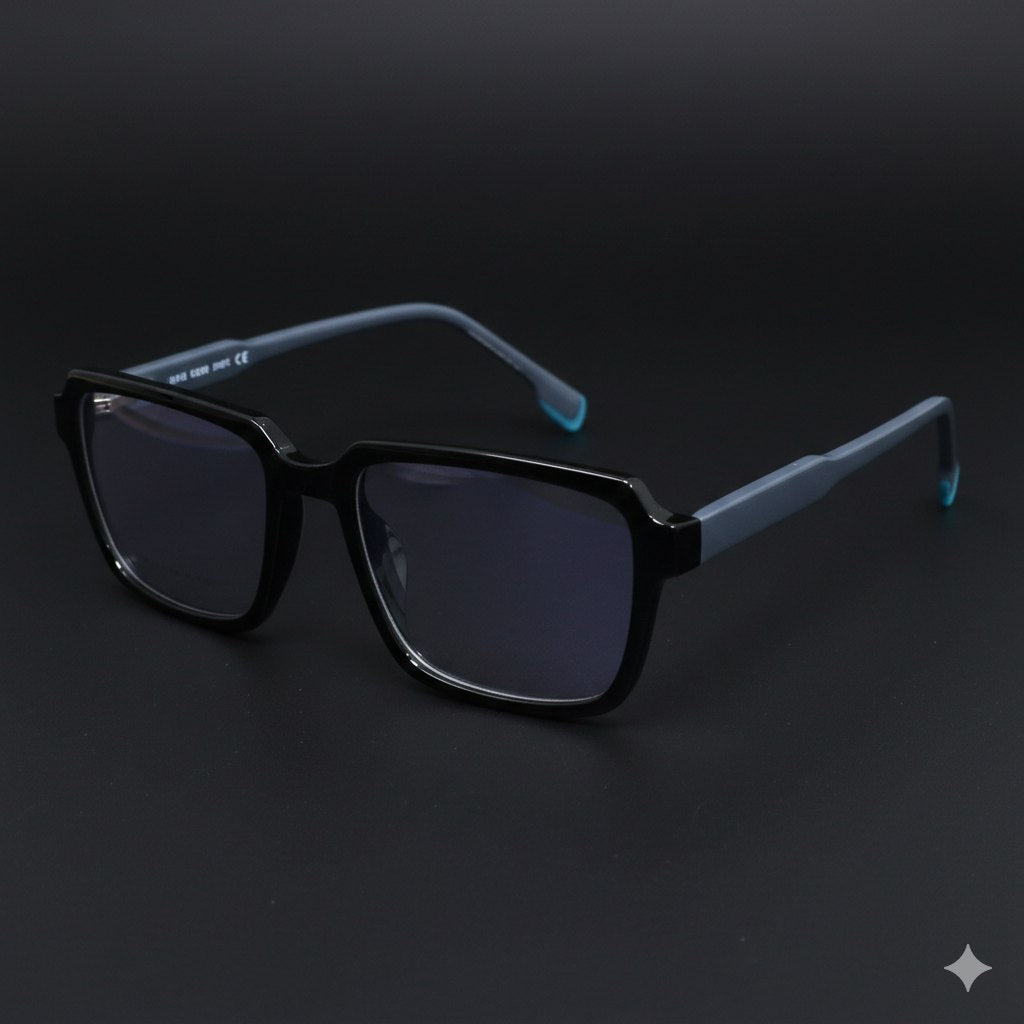 ARTView Black Rectangle Spectacle Frame for Men & Women (52-18-146)