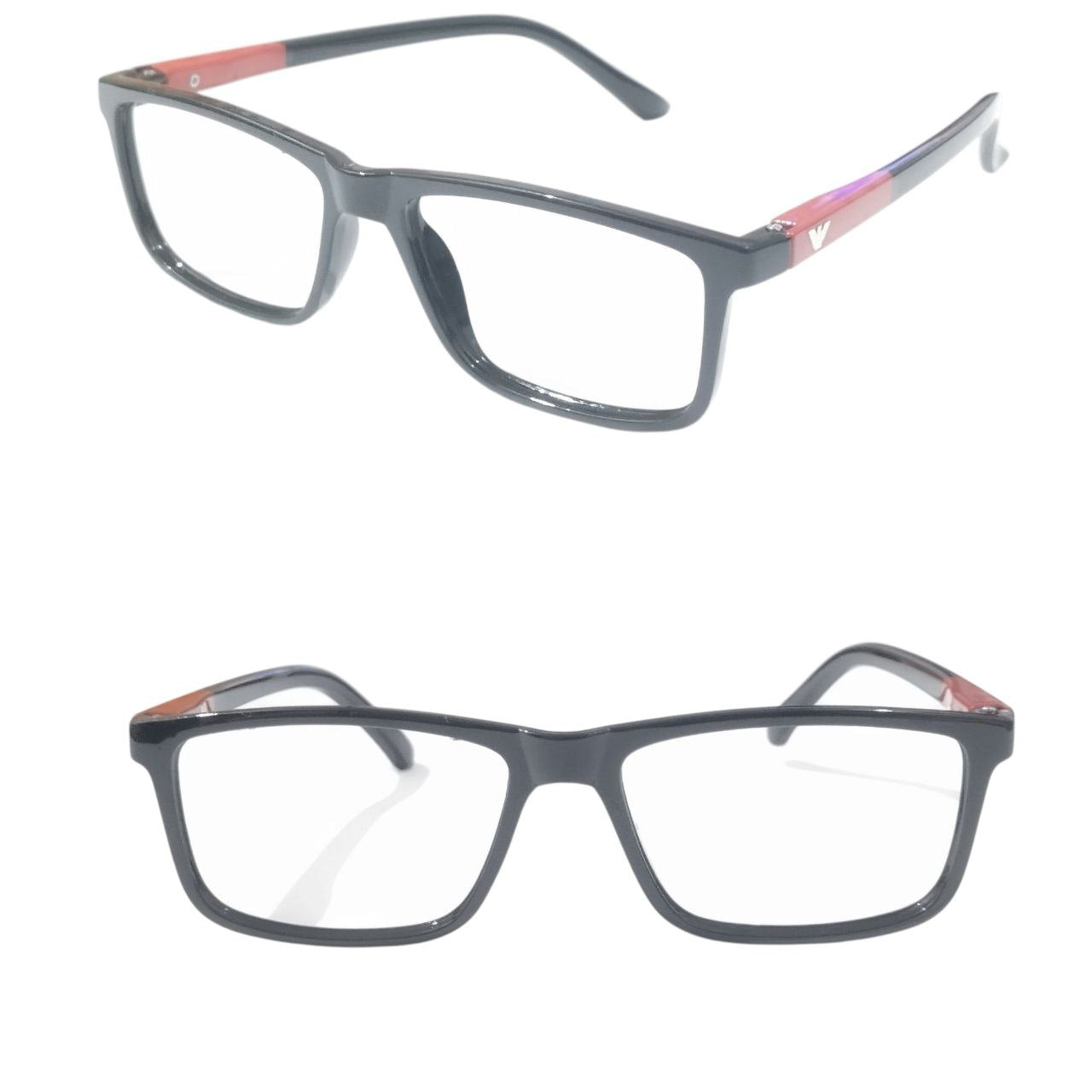 Large Rectangle Full Frame Ptosis Crutch Glasses 49-20 Model 1411