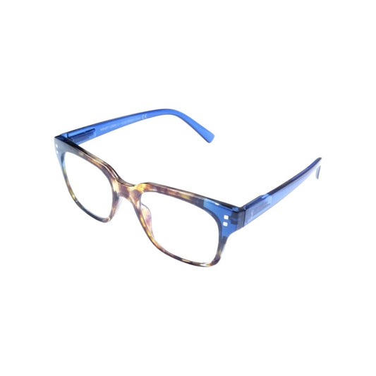 Blue Havana Square Progressive Glasses Anti Blue Light Glasses