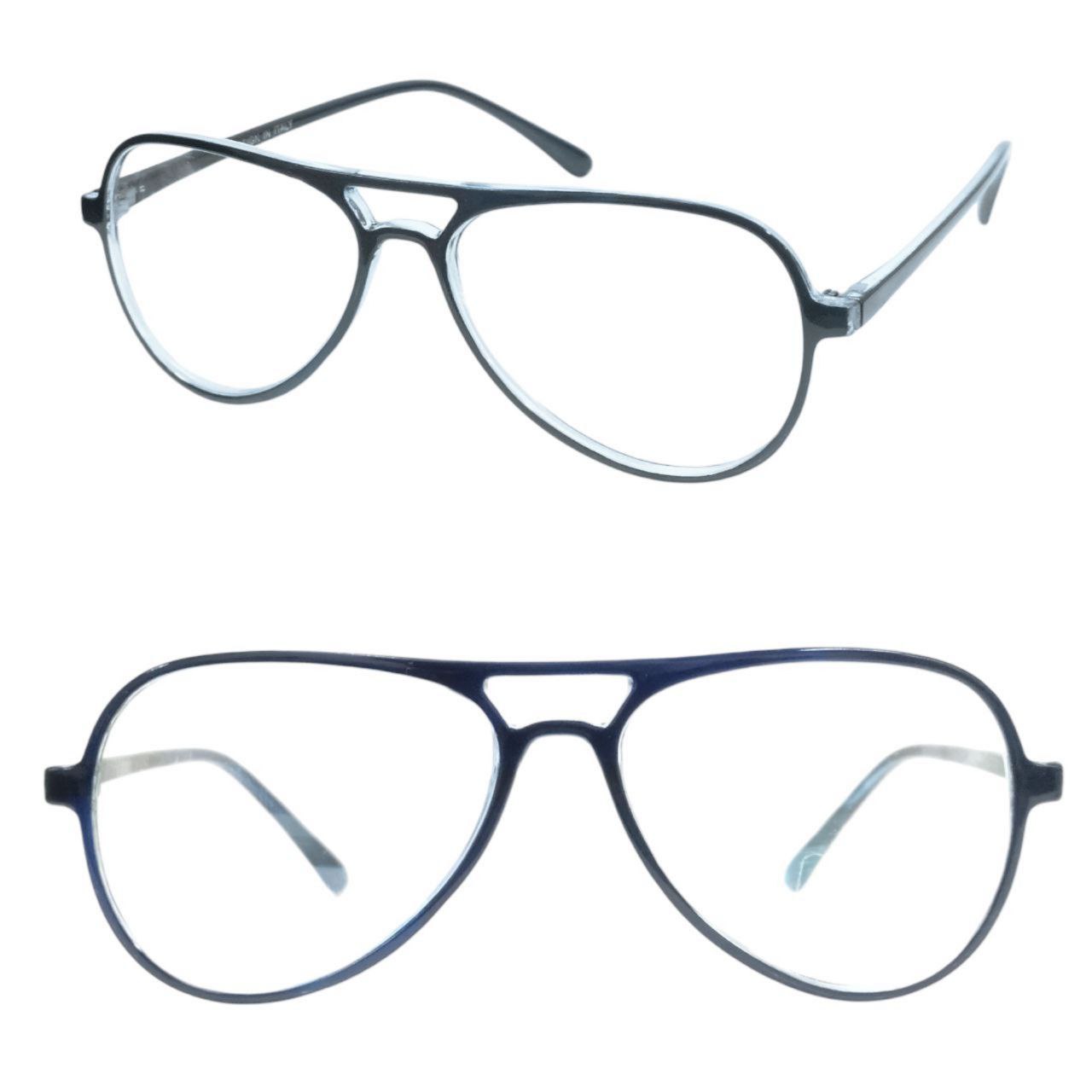 Blue Pilot Style Full-Rim Eyeglasses – Stylish, Lightweight & Prescription Ready