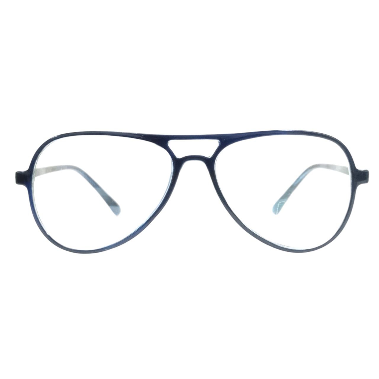 Blue Pilot Style Full-Rim Eyeglasses – Stylish, Lightweight & Prescription Ready
