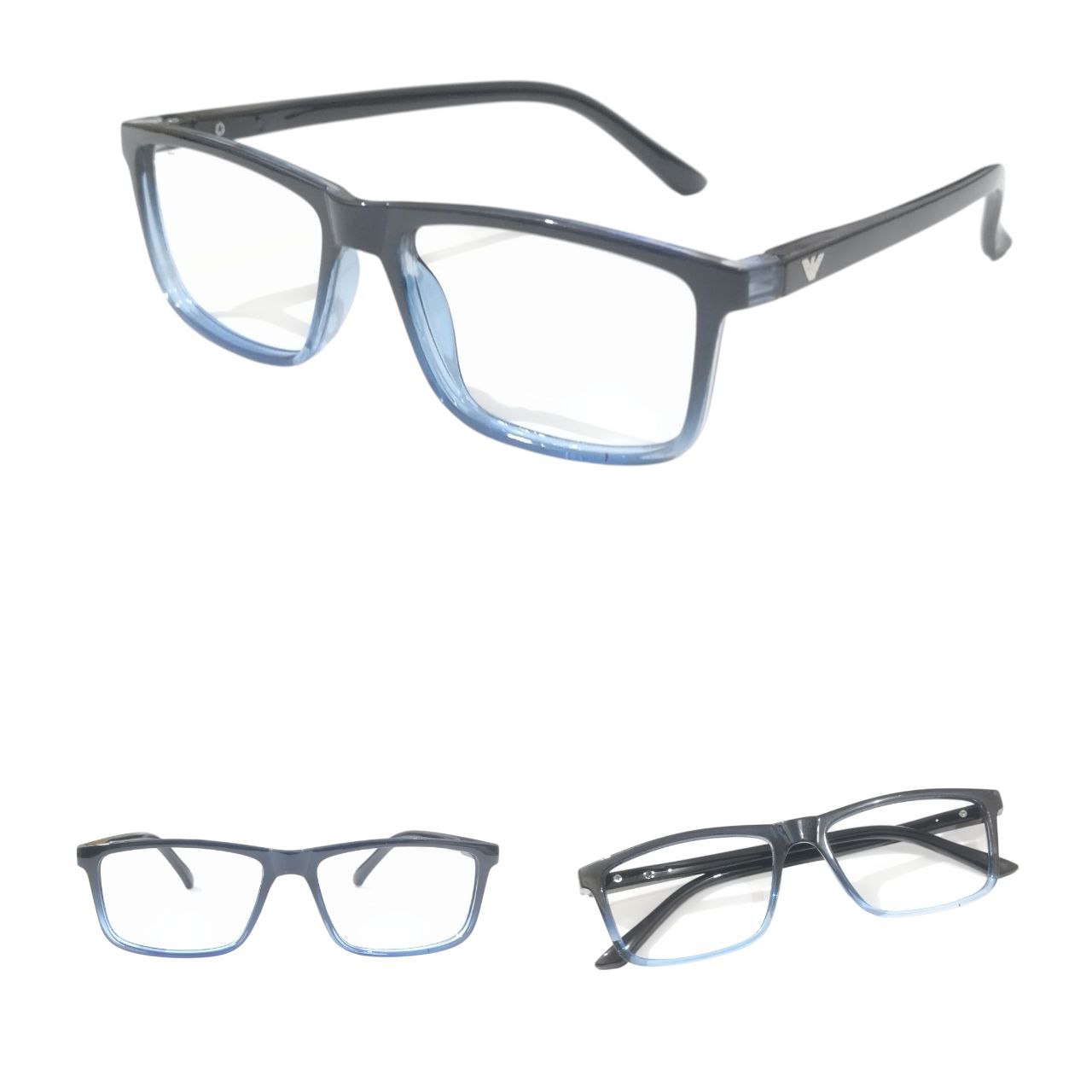 Large Rectangle Full Frame Ptosis Crutch Glasses 49-20 Model 1411