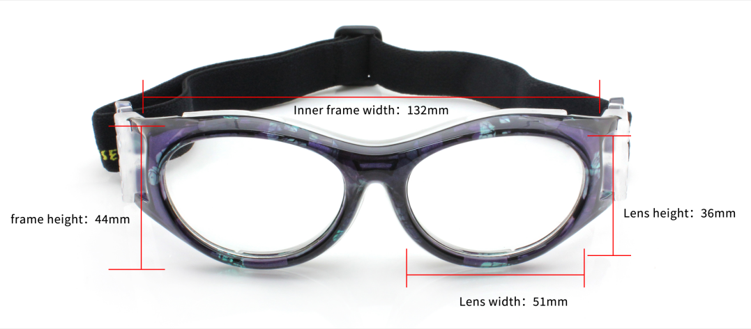 Blue Prescription Sports Soccer Football Glasses For Teens