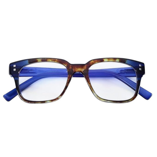Large Square Ptosis Crutch Glasses with Eyelid Support – Brown Blue