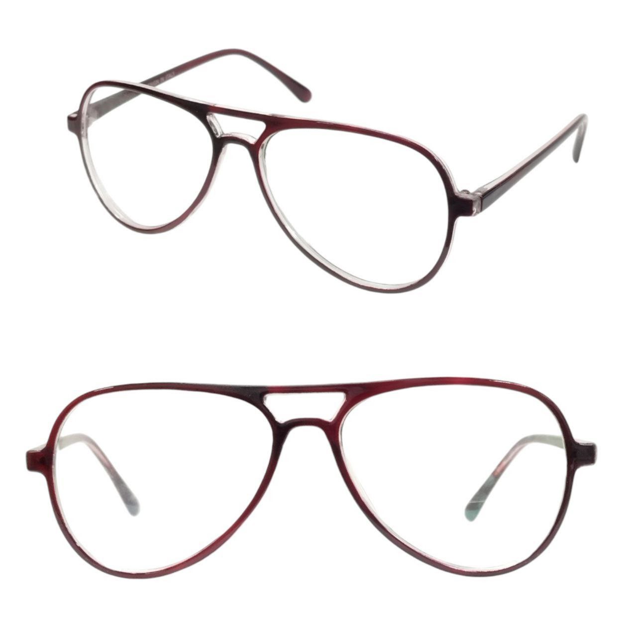 Brown Pilot Style Full-Rim Eyeglasses – Stylish, Lightweight & Prescription Ready