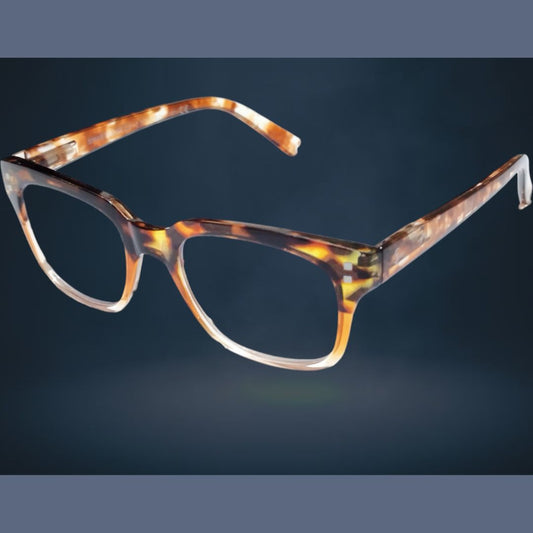 Brown Mosaic Square Progressive Reading Glasses