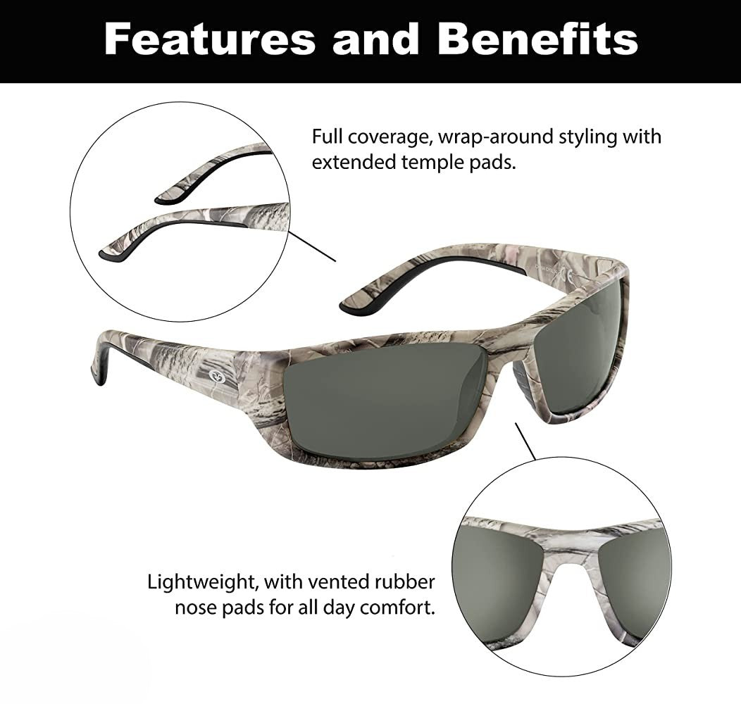 Camo Wraparound Polarized Sports Cycling Driving Sunglasses