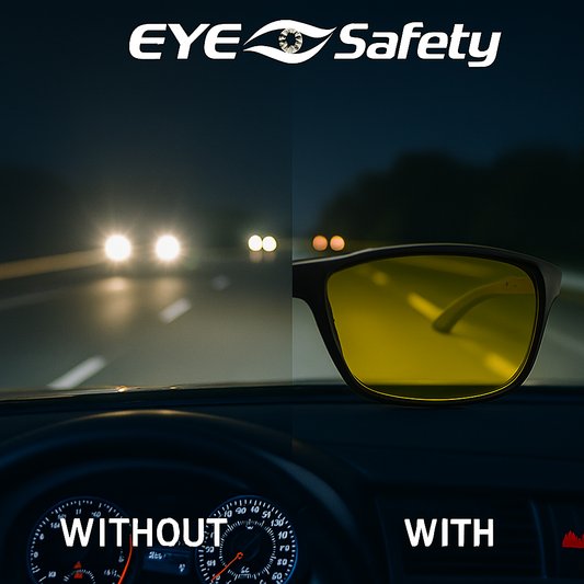 EYESafety Polarized Night Vision Glasses for Driving – Anti-Glare, Yellow-Tinted, HD Clarity