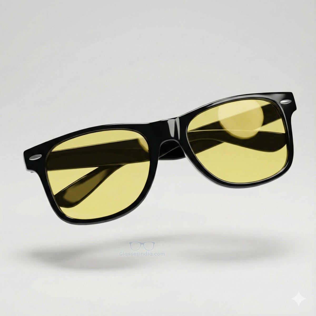 Yellow Lens Night Driving Glasses – High-Contrast Vision for Safer Night Driving Black Frame