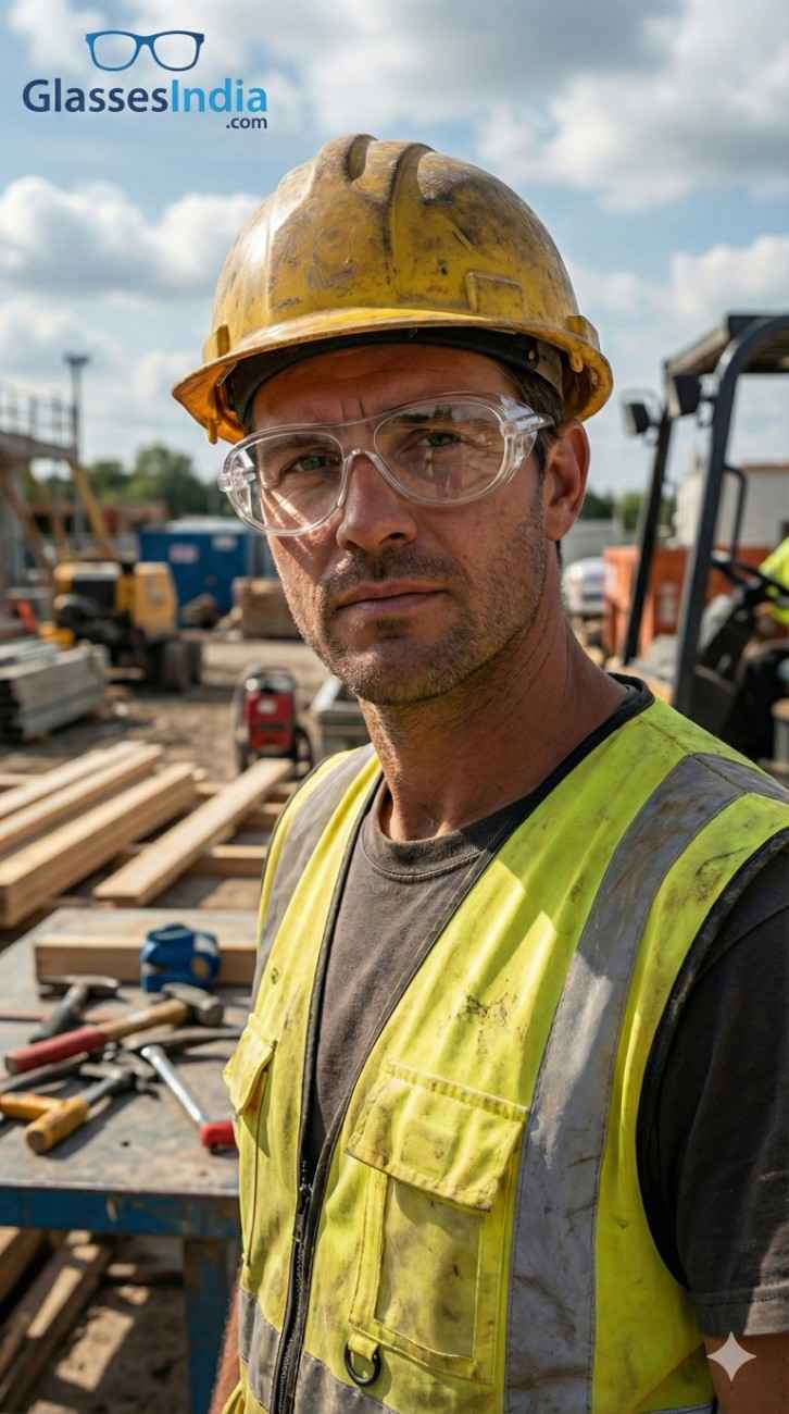 EYESafety Industrial Eye Protection Safety Glasses ES110 – Full Coverage Side Shield Frame