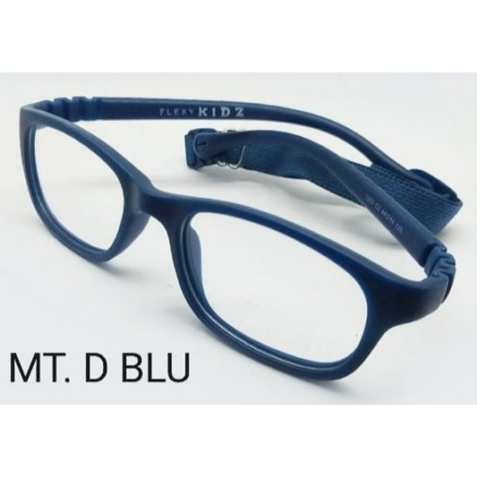 Dark Blue Trendy Kids Flexible Glasses with Blue Block Filter Lenses 1203